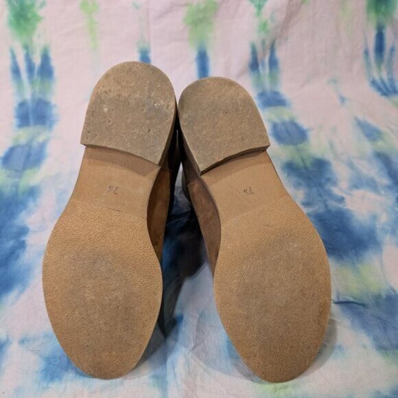 Madewell The Biker Brown Distressed Boots Size 7.5 - Picture 8 of 10